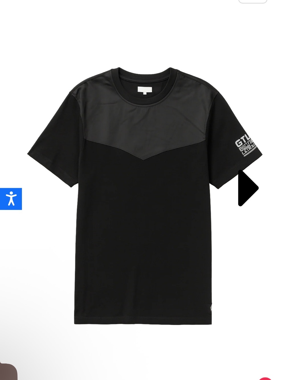NWT GTL4 PANEL T-SHIRT BLACK